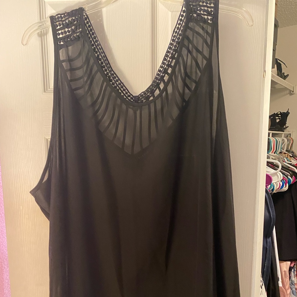 Black sheer tank torrid blouse